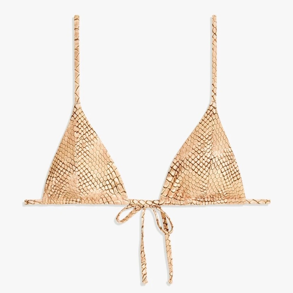 WEWOREWHAT SNAKESKIN COOPER BIKINI TOP NWT